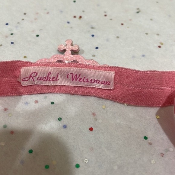 Rachel Weissman Pink Swarovski Crystal Crown Headband Perfect For Your Princess - Picture 4 of 7